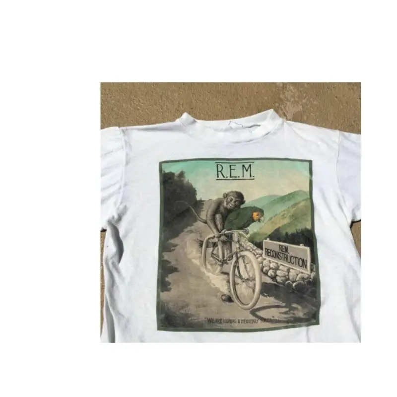 

Vtg 80S REM T Shirt 1985 Concert Tour Fables Of Reconstruction