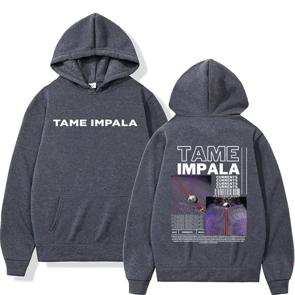 Tame Impala Currents Double Sided Print Hoodie Male Lndie Pop Rock Music Sweatshirt Men Women Fashion Oversized Pullover Hoodies