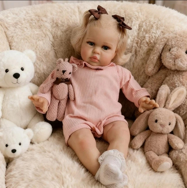 NPK 24'' Regalo de Navidad Ellie Reborn Princess Girl Realistic Soft Touch Piel 3D Soft Touch