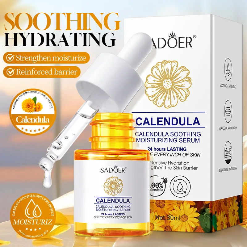 Aceite esencial de caléndula facial, reafirmante, antiarrugas, elimina el pigmento amarillo, elimina la melanina, ilumina, atenúa las líneas finas, hidrata