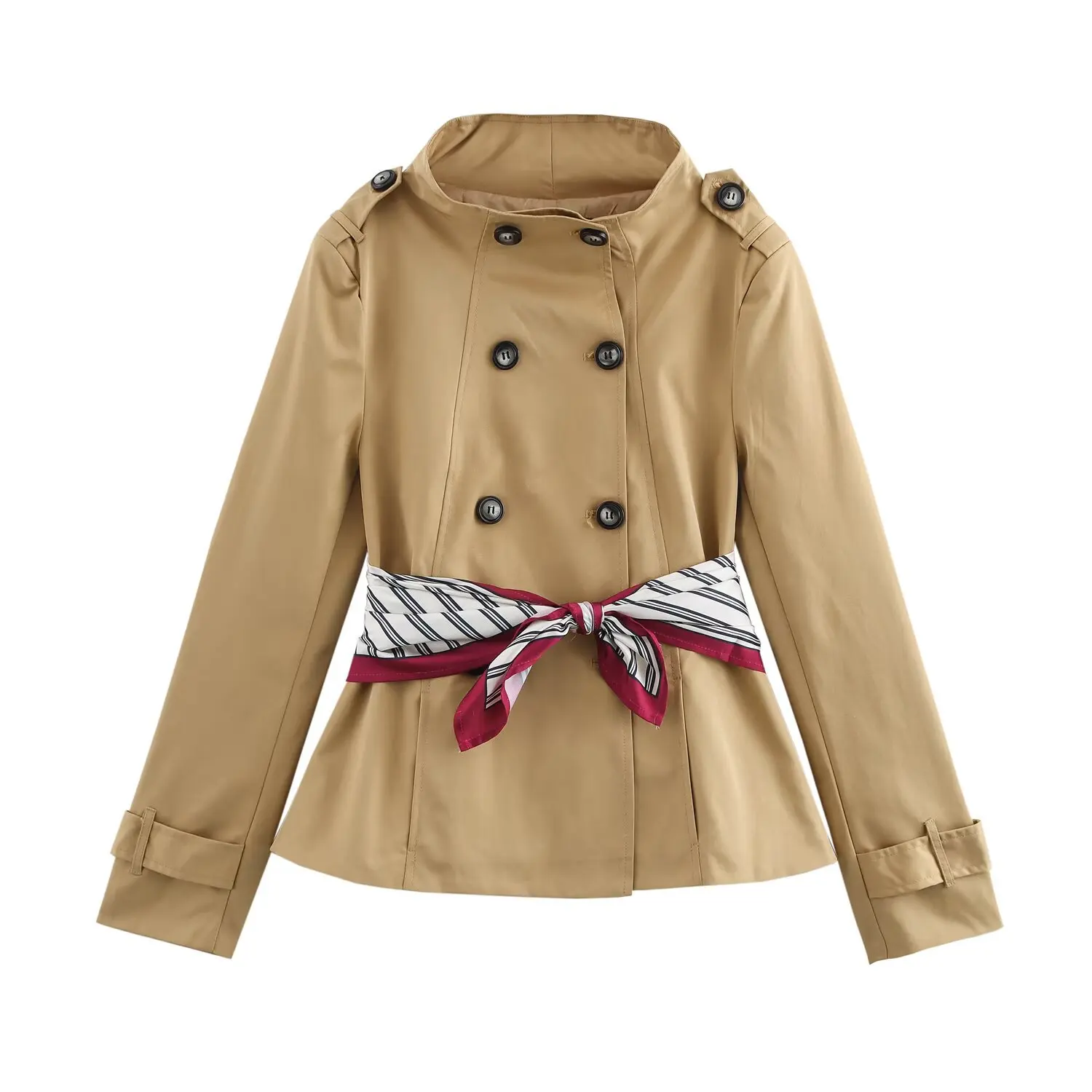 

Тонкий шарф с принтом в европейском и американском стиле, короткая ветровка, женская модная верхняя одежда, оптовая продажа