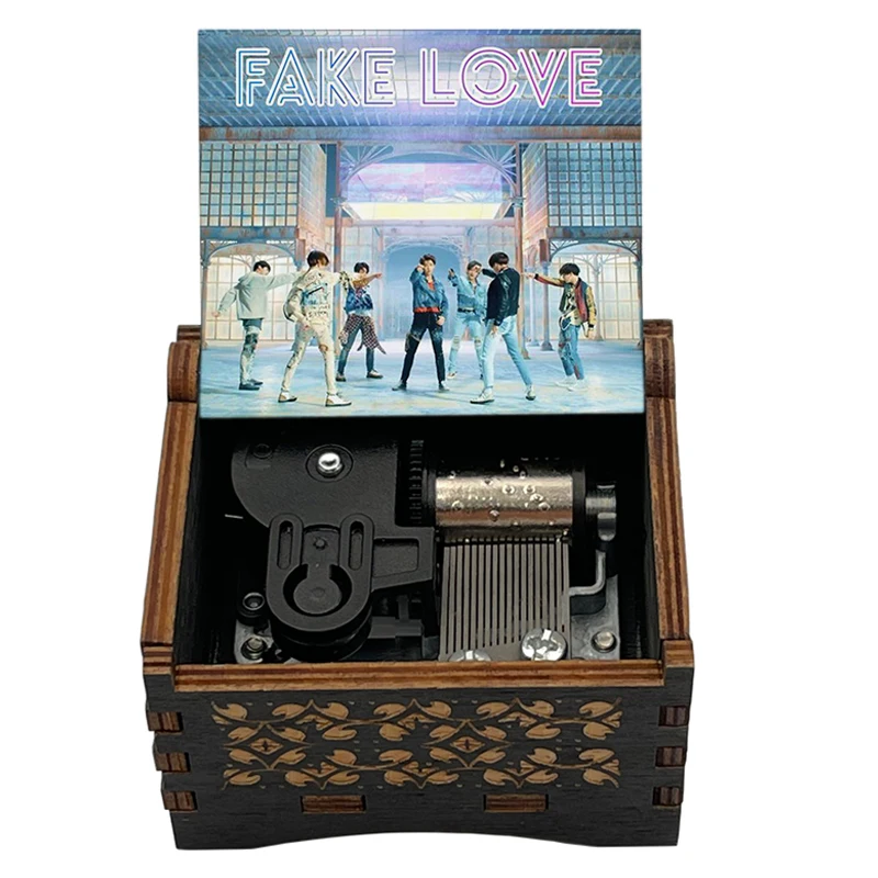 Classic Song《Fake Love》Adaptation 18-Tone Music Box Home Decoration Ornaments Holiday Party Gifts For Friends
