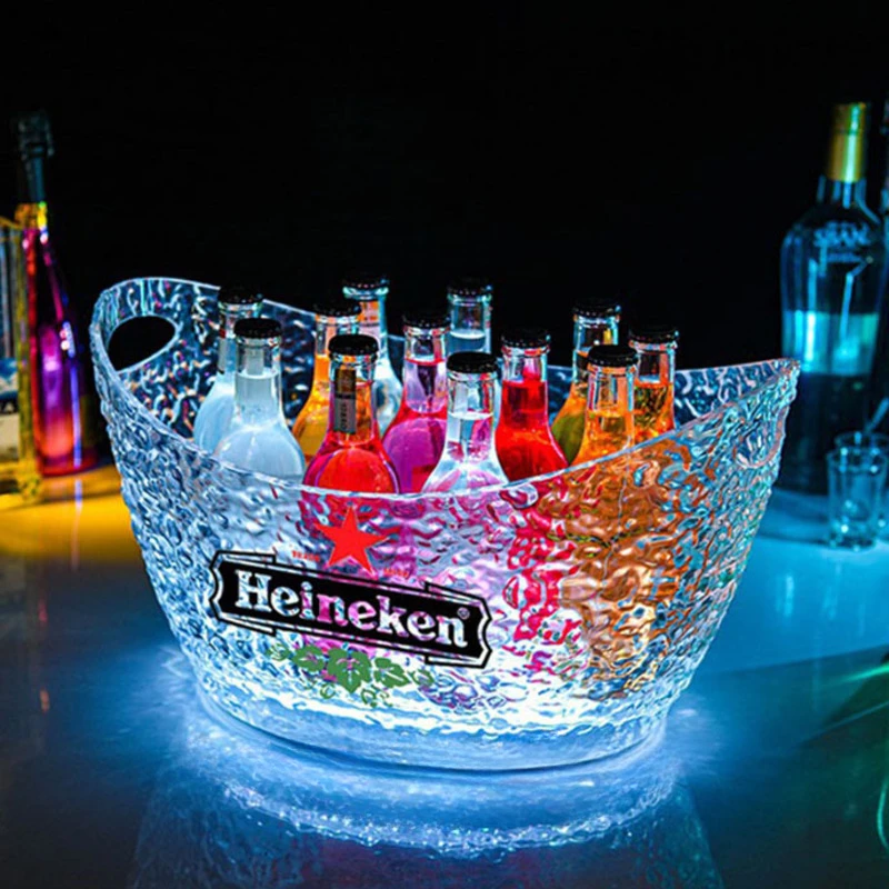 Household Light Switchable with Battery Bar Ice Grain Glow Bucket KTV Champagne Beer Cocktail Commercial Atmosphere New Arrivals