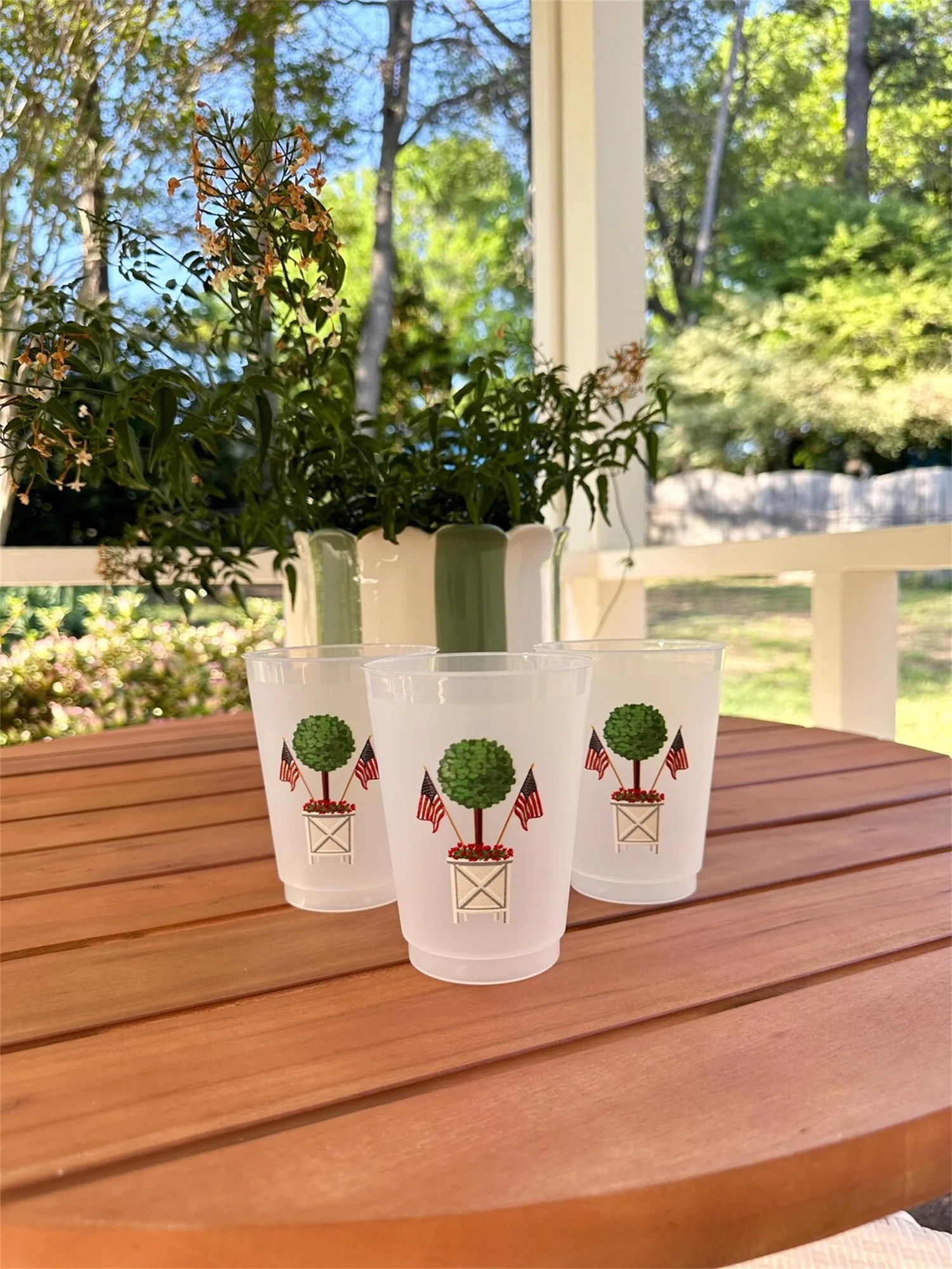 أكواب توبياري فروست فليكس الوطنية | مجموعة مكونة من 8 قطع، أكواب مقاومة للكسر | ساعة سعيدة، يوم الذكرى، الرابع من يوليو، يوم العمال، الولايات المتحدة الأمريكية، ريد واي #1