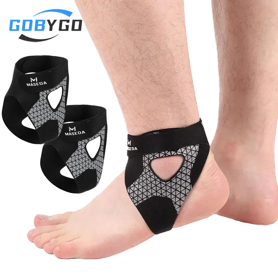 GOBYGO Ultra-thin Ankle Brace Sports Ankle Fixation Brace Bi-directional Strap Compression Prevents Ankle Sprains Men Women