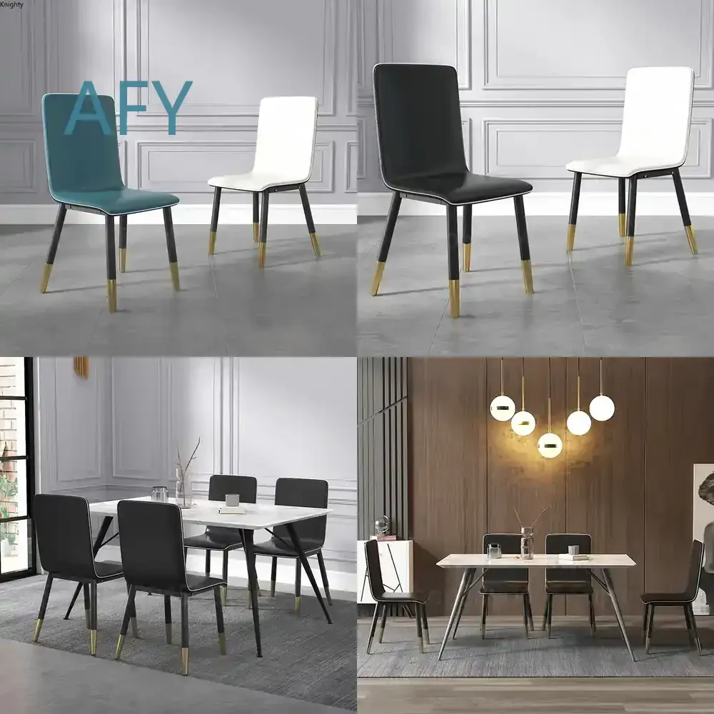 Modern Chair for Nordic Dining Room Home Office Restaurant Light Luxury Ins Style Backrest Leisure Stool Casual Chairs for ML