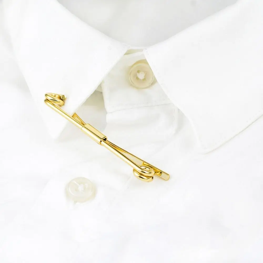 إكسسوارات قميص بدلة للرجال بلون ذهبي ، دبابيس ياقة ربطة عنق ، دبابيس بار فضة ، هدية عيد الحب ، جديدة