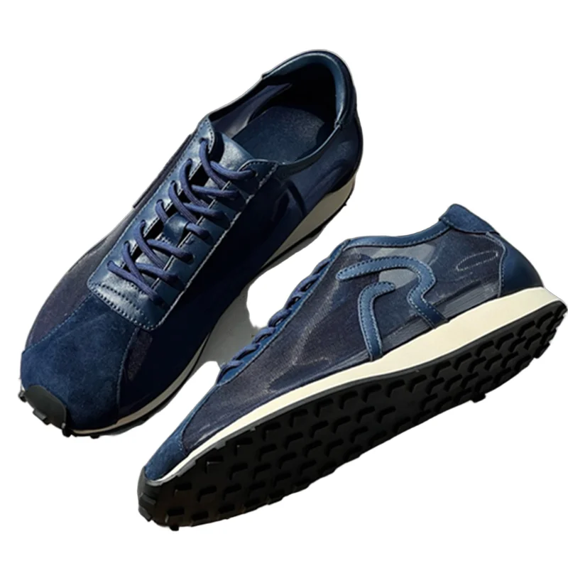 

Withered Minimalist Fashion Retro Suede Mesh Splicing Casual Shoes Women Sneakers Patchwork Comfortable Flat Shoes