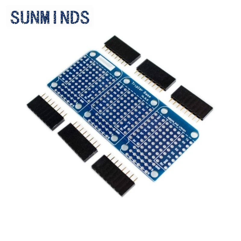1pcs Triple Shield For D1 Mini Dua Sided Perf Board For Compatible
