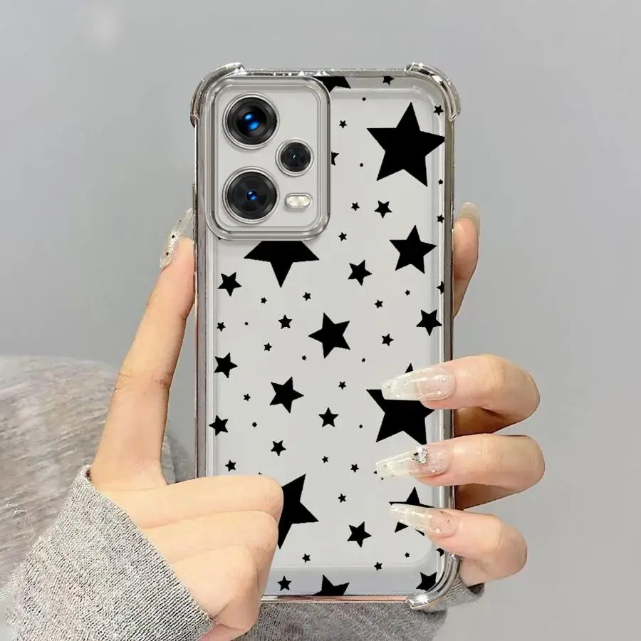 حافظة لهاتف Redmi Note 10s 9S 11 12 13 10 Pro 11s 14 Pro Plus 10 Lite نجمة خماسية