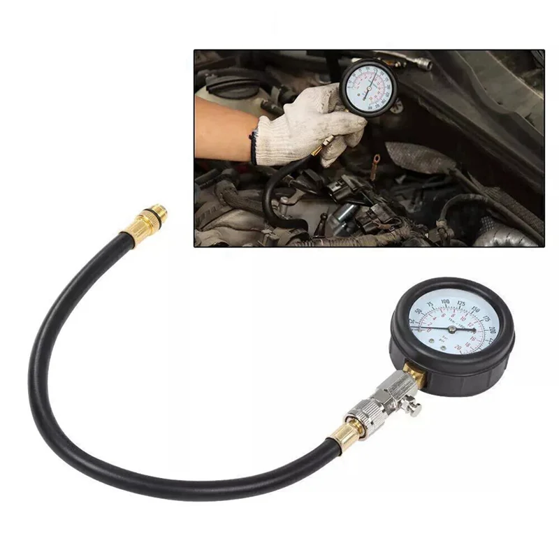 

8Pcs Petrol Engine Cylinder Compression Tester Kit Gauge Tool For Automotive