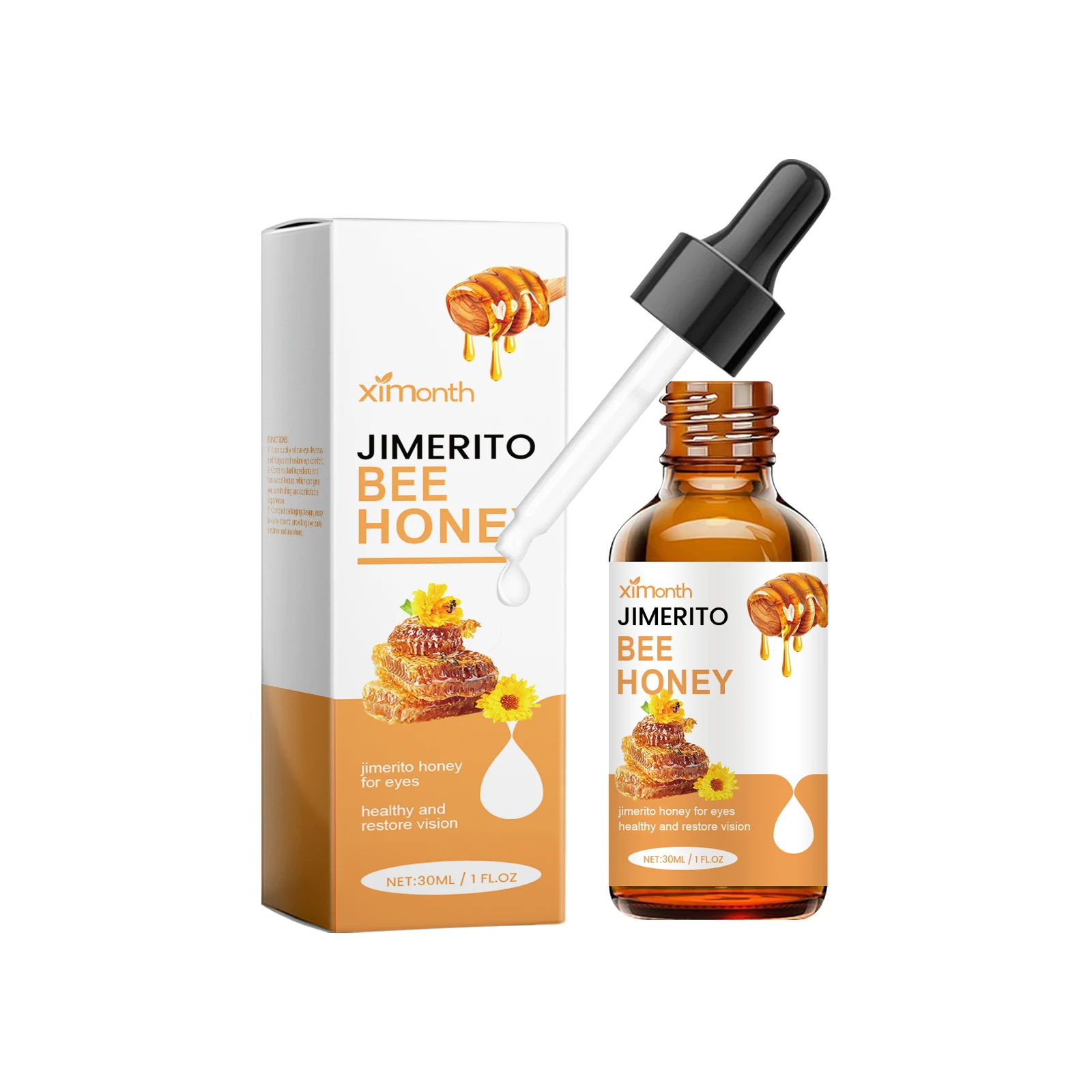 Honey Eye Drops Eye Care Liquid Relieve Fatigue Vision Shadow Dry Eye Symptom Anti-Infectiom Refreshing Moisturizes Eyes Health