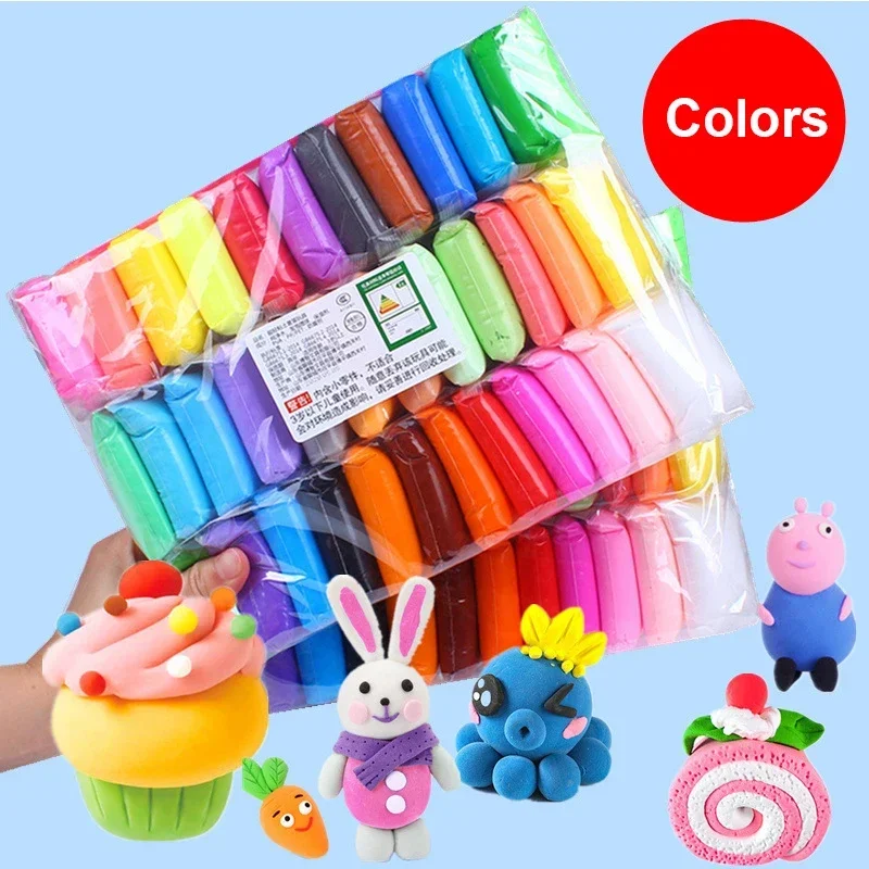 

12 24 36 Color Modelling Clay Colorful Plasticine Super Light Clay Air Dry Polymer Slime Educational Toy Kid Girl Birthday Gift