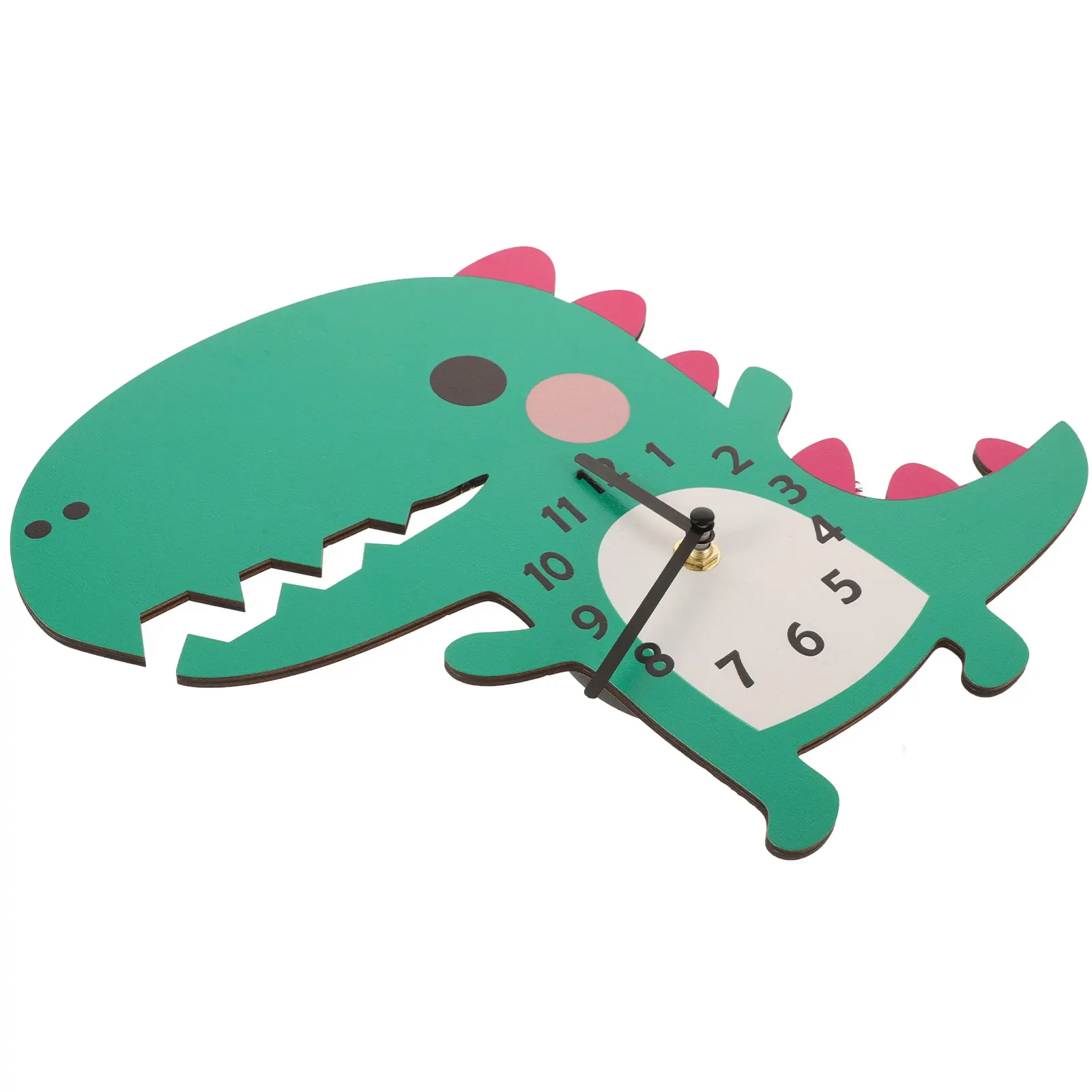 

Wall Clock Children's Dinosaur Mute Shaped for Living Room Analog Bedroom Childrens