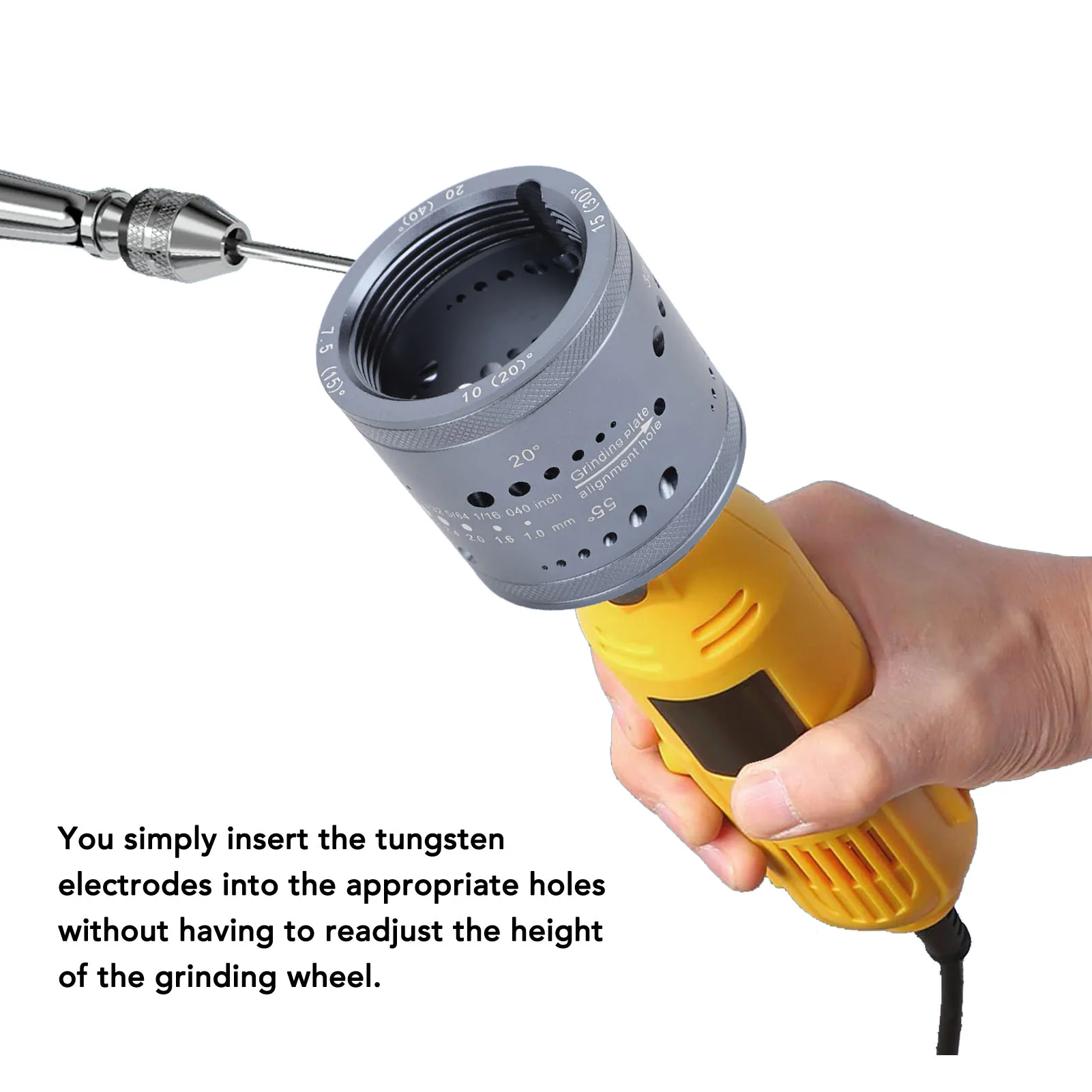 เครื่องลับคมดอกเชื่อม TIG แบบ 8 รูเฉียง ใช้งานได้ดีกับหลายชนิด ใช้งานง่ายสำหรับการแปรรูปโลหะ