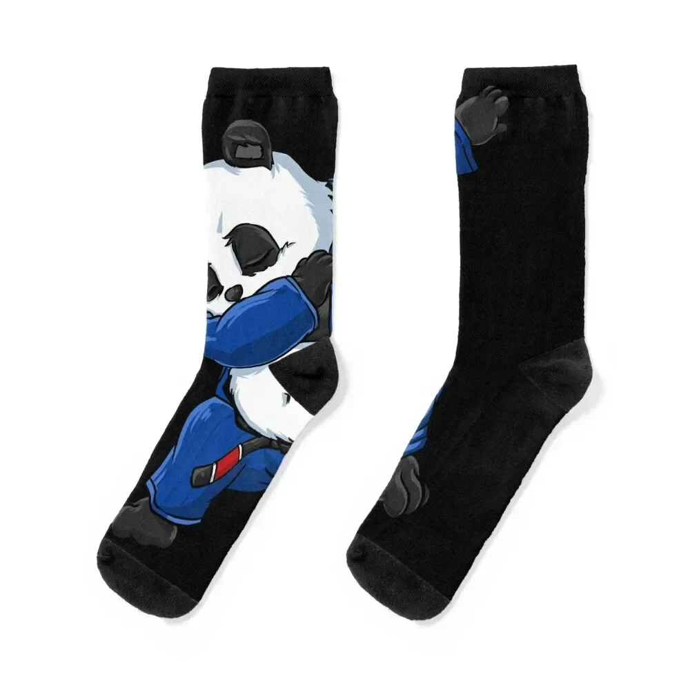 Brazilian Jiu Jitsu Panda Dabbing in a Gi and Black Belt BJJ Socks Run Heating sock Argentina Socks Ladies Men's