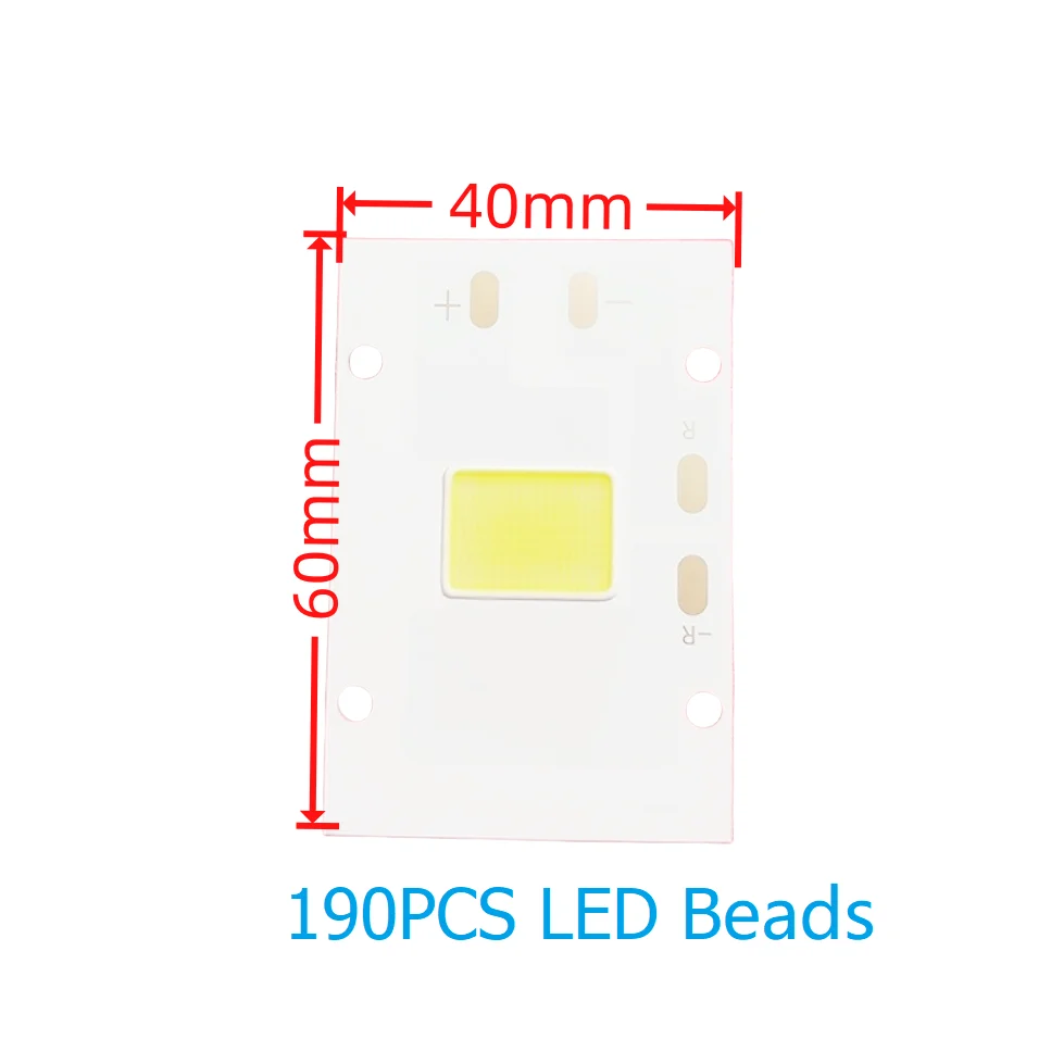 Projector LED Light Source Bulb White Lighting High Brightness Lamp 190PC Beads DIY Repair Projection Illuminator Part 6040