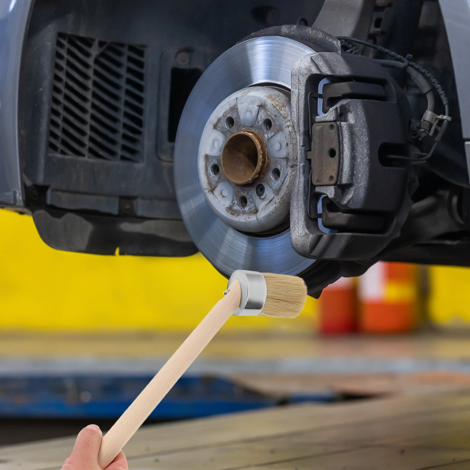 

Tire Brush Grease Applicator Auto Tires Car Interior Automotive Detailing Angled Bristles Shine Cleaning