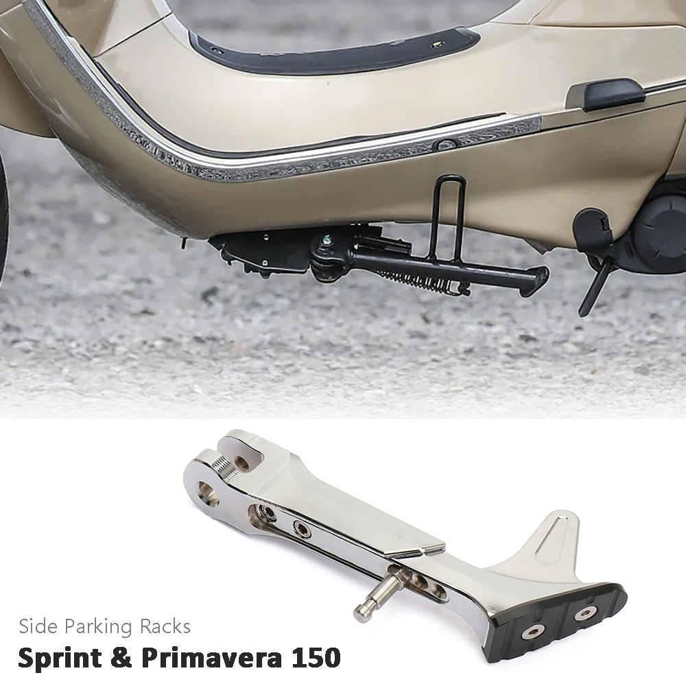 Motorcycle For Vespa Primavera PRIMAVERA 150 SPRINT Sprint 150 Kickstand Side Stand Holder Parking Rack Support Foot Sidestand