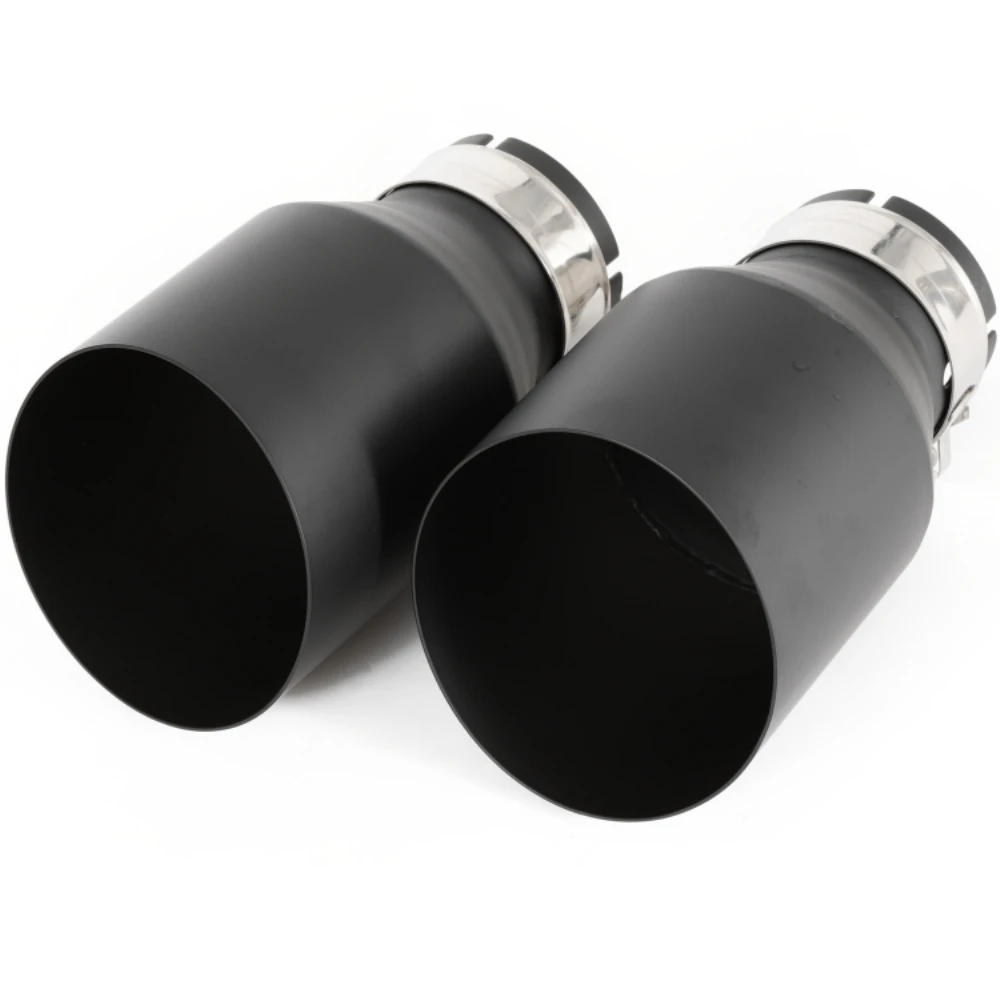 1PCS 304 Stainless Steel Universal Automobile Exhaust Pipe Black Muffler Car Accessorie Modification
