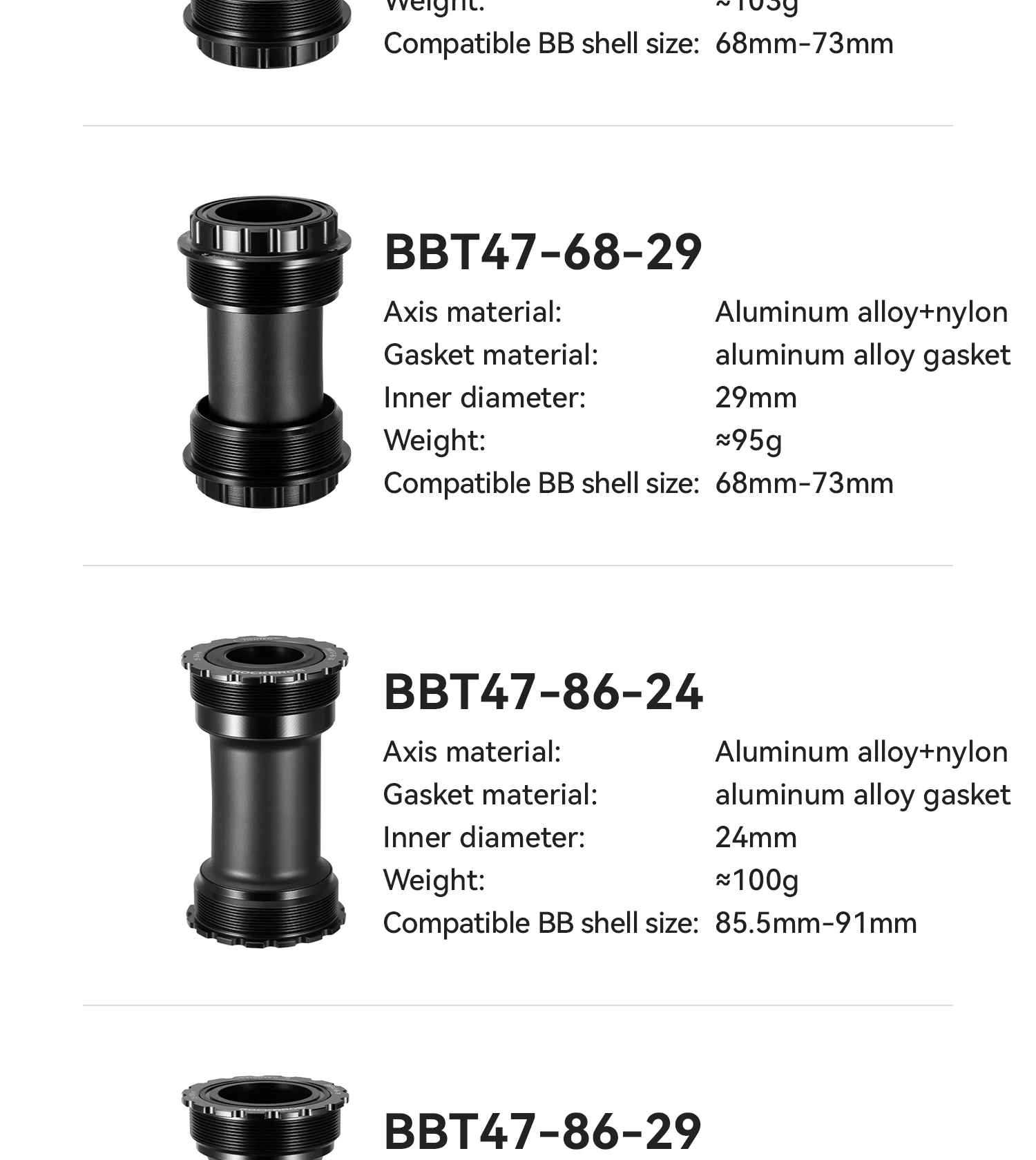 mtb crank system with bottom bracket