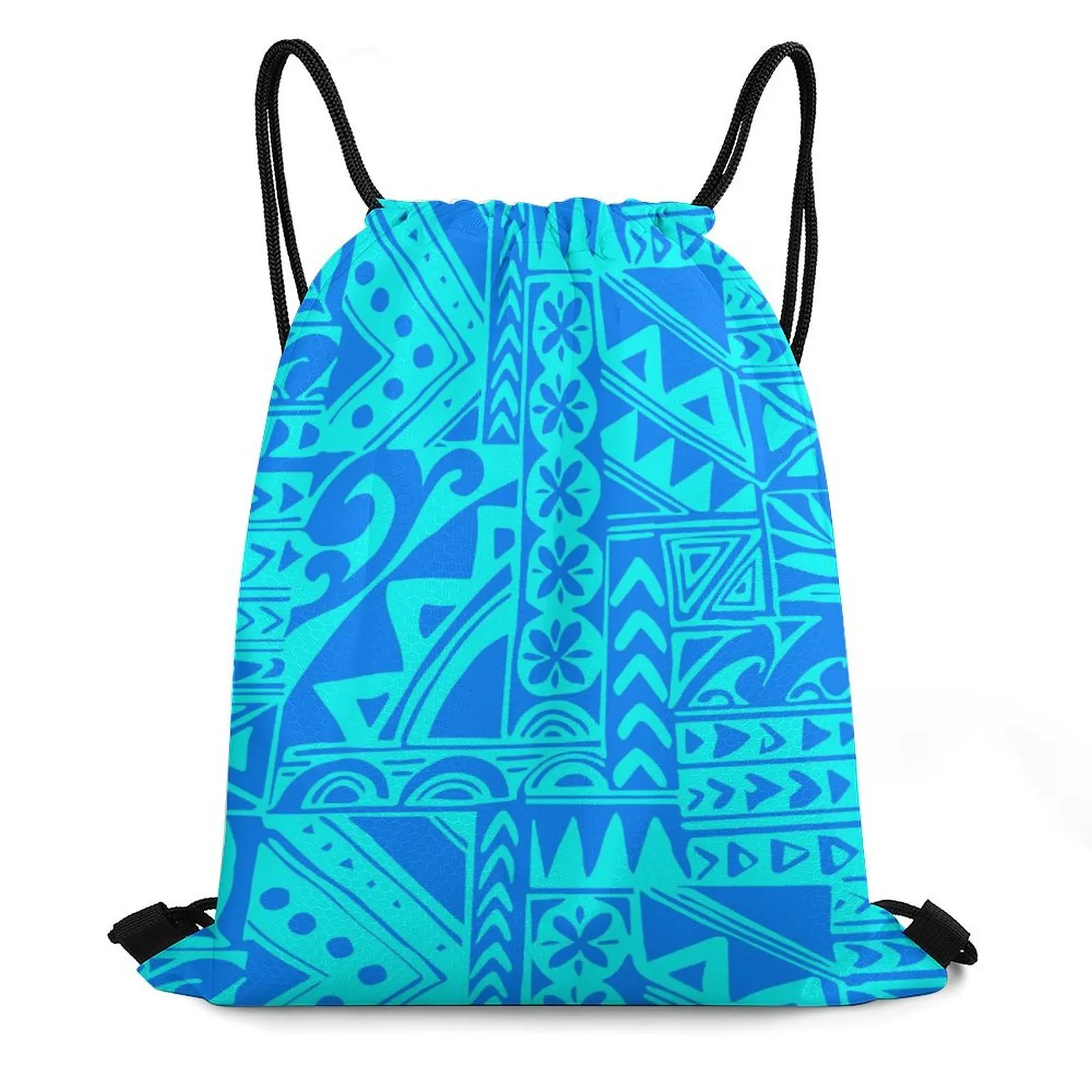 

Индивидуальный рюкзак на шнурке с полинезийским племенным узором, повседневный рюкзак на шнурке для подростков, мужчин и женщин