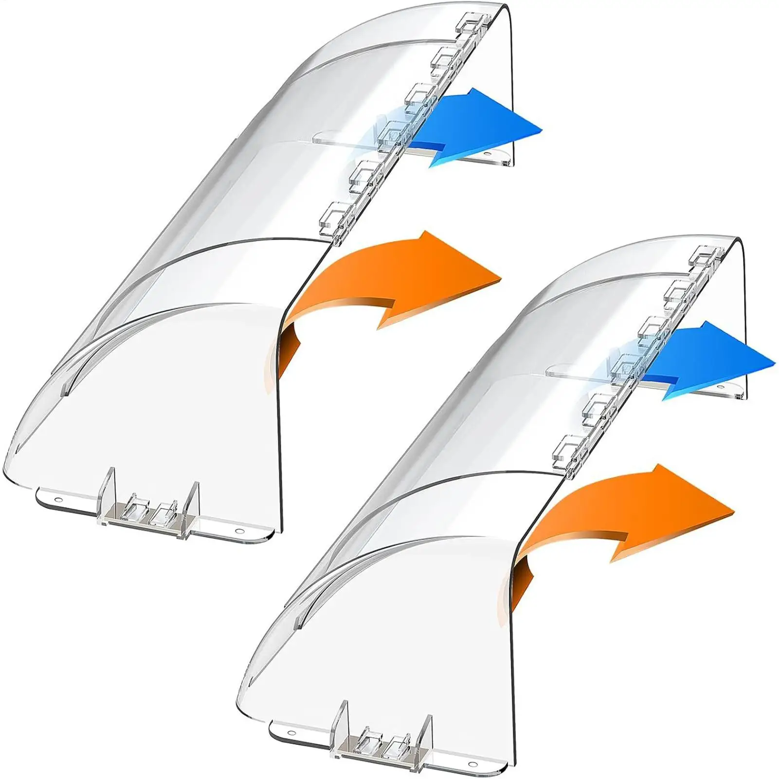 Air Vent Deflector Transparent Outlet Shield Floor Air Deflector Air Diverter Vent Redirector Airflow Director for Floor Side