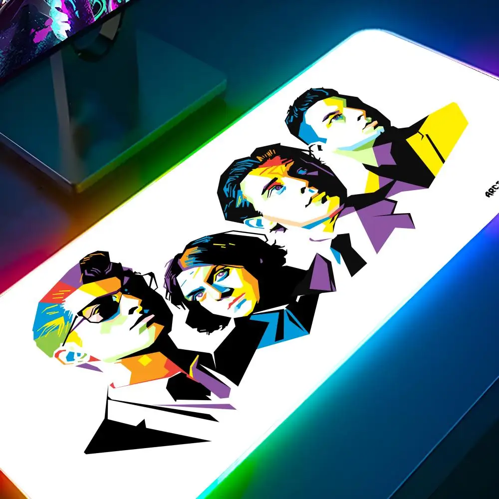 

Коврик для мыши A-Arctic Monkeys RGB ПК геймерская клавиатура светодиодный светящийся коврик для мыши коврики резиновый милый мультяшный игровой компьютер csgo lol pubg