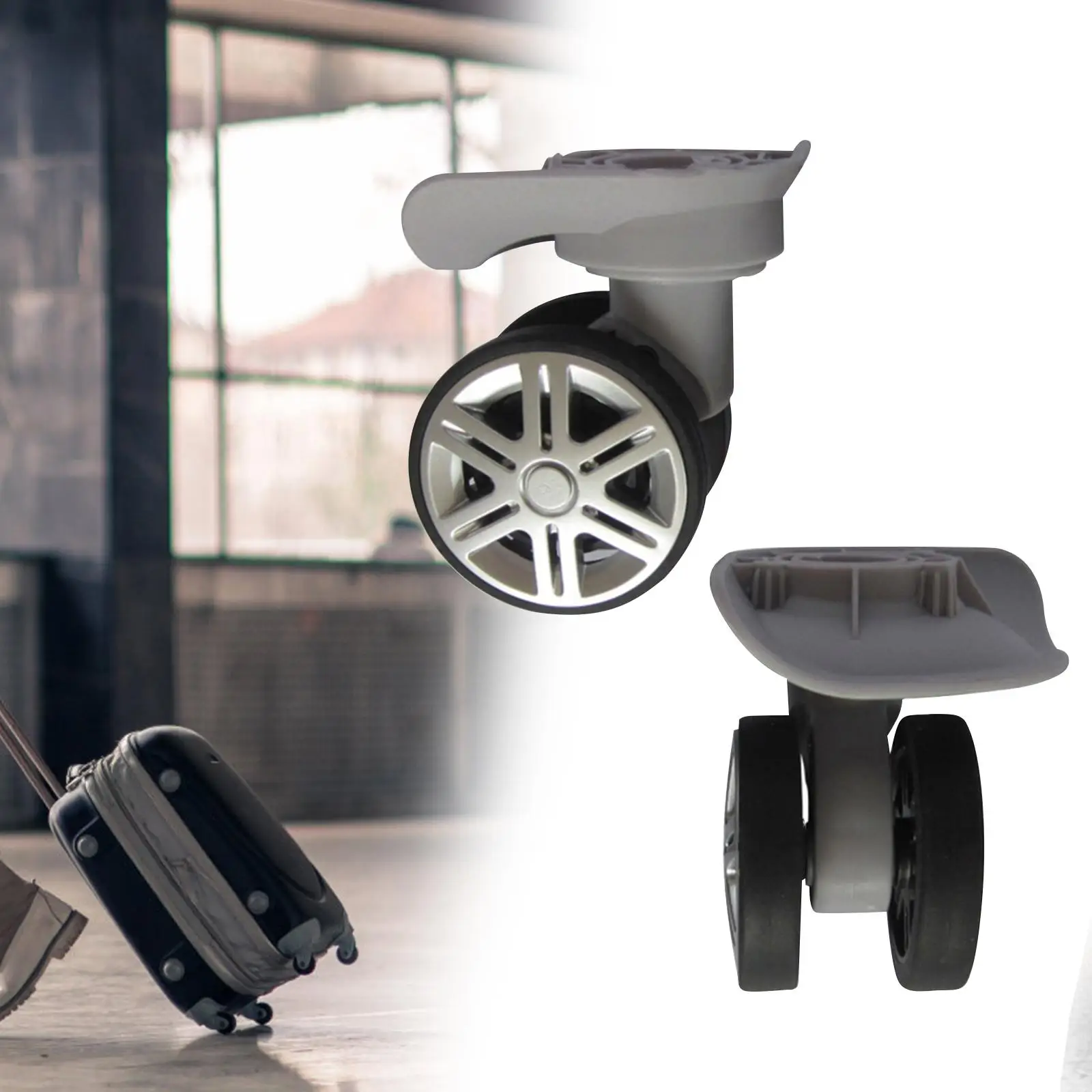 Pack of 2 Luggage Rolls Luggage Rolls Replacement Swivel Wheel Reusable