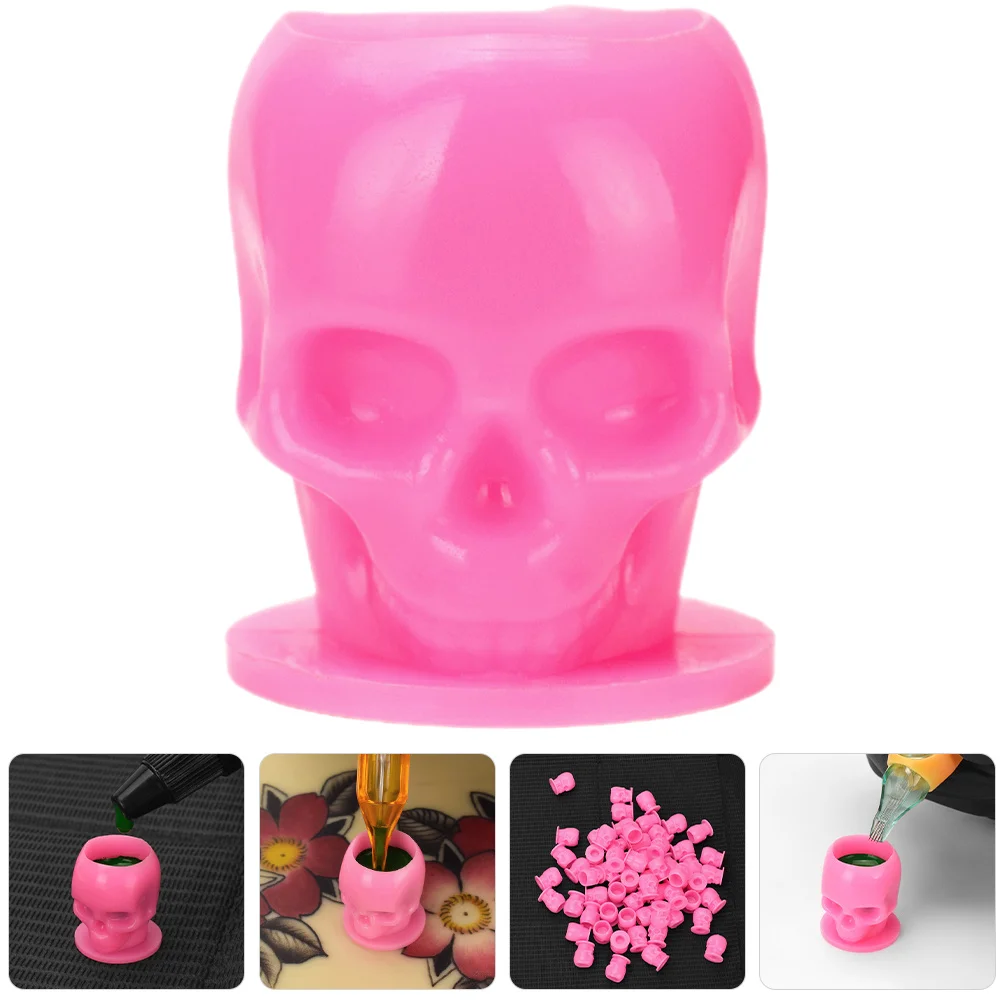

200 Pcs Color Cup Ink Small Caps Cups for Tattooing Thicken Disposable Plastic Pigment Pot Holder Abs