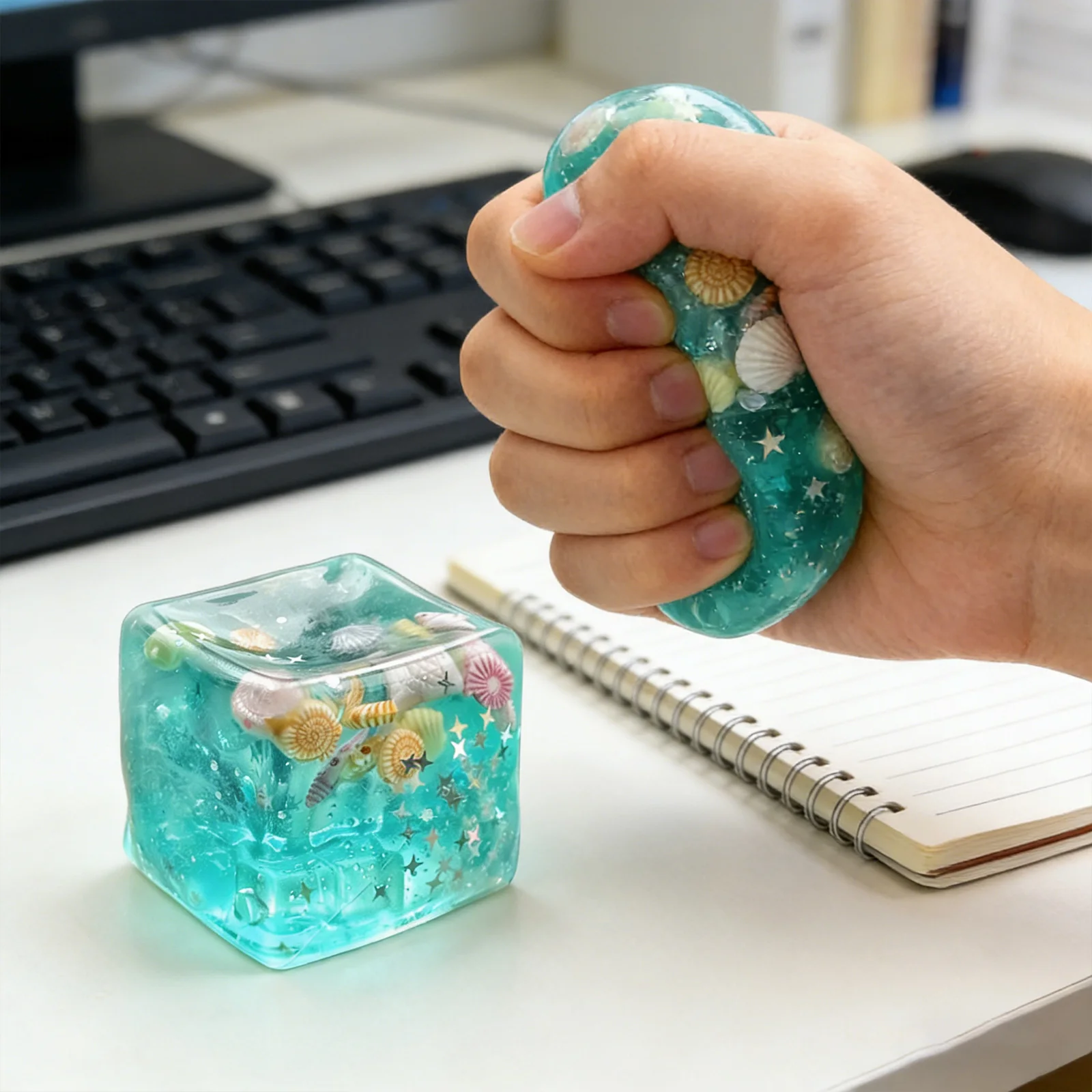 1-5pcs Mainan Squishy Es Batu - Fidget Cube Original ulasan dan harga