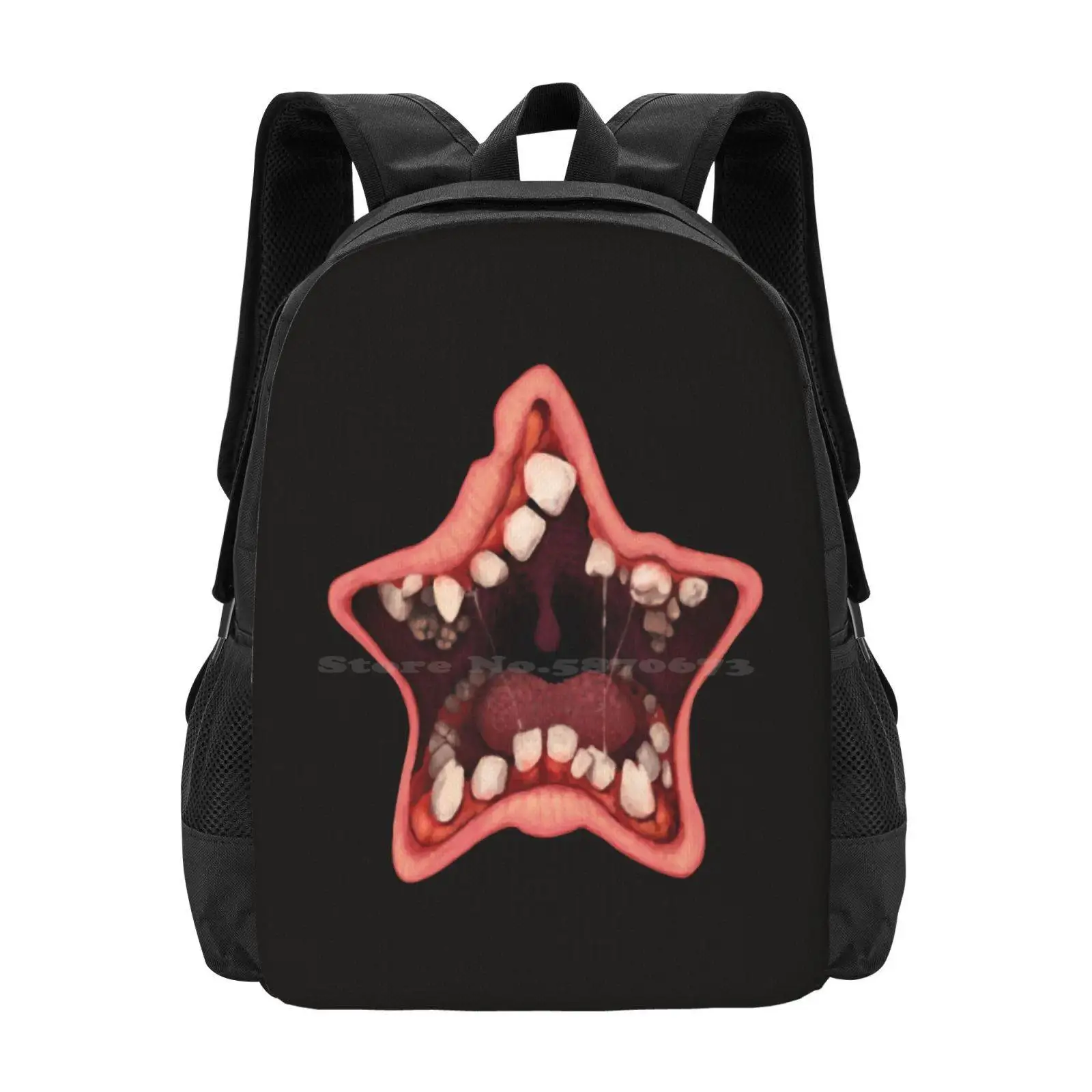 Star ☆ Mouthed Backpack For Student School Laptop Travel Bag Maria Rust Original Horrorcore Sure Soft Mouth Star Kitsch Trashy