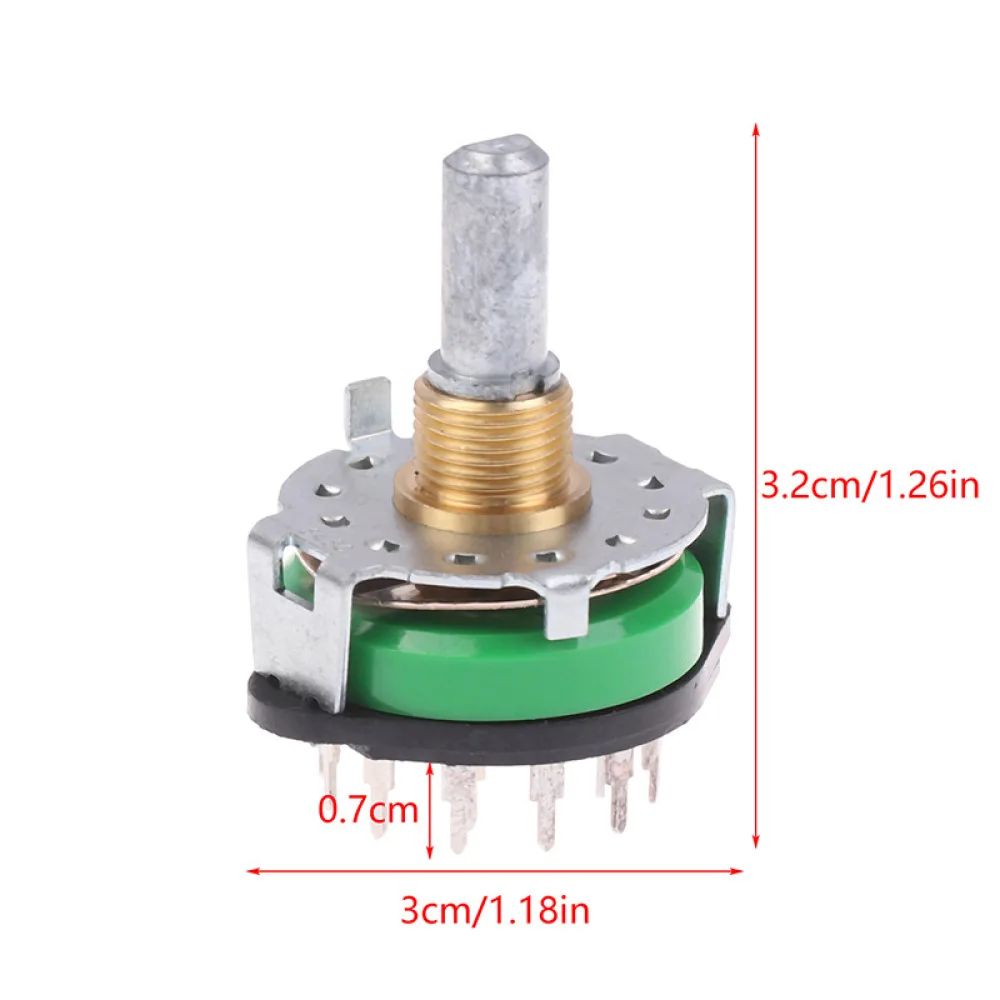 Precision Rotary Switch SRRM1C7800 12 Position 4 Pole Audio Replacement Component For 1050R 2000 Series Stereo Devices
