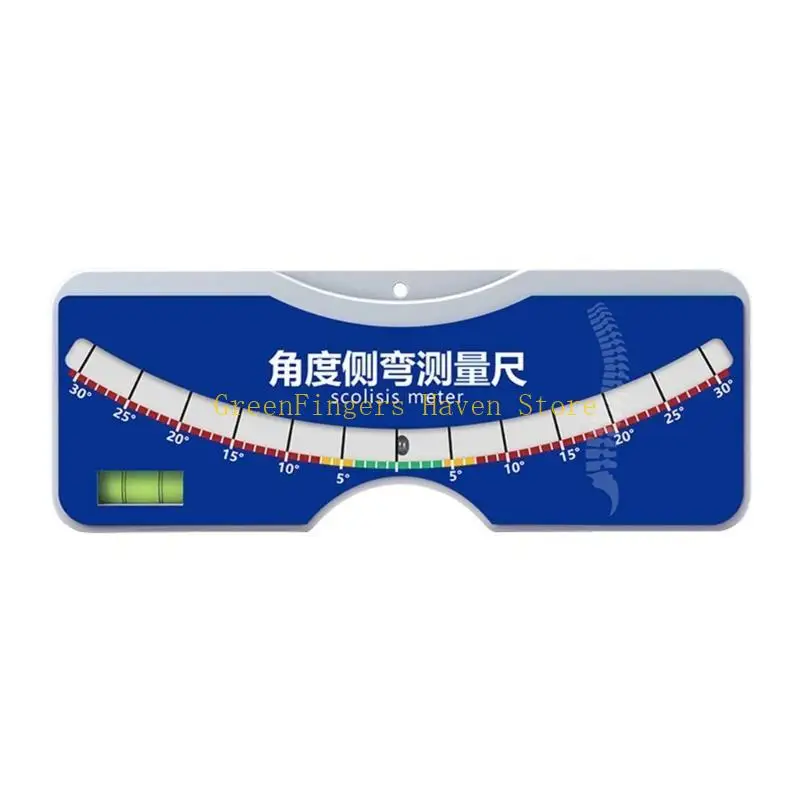 F68D Scoliometer with Level Bubble, Scoliosis Test Meter 0-30° for Spinal Alignment Assessment and Spinal Health Support