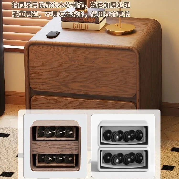 Bedside table Solid wood household bedroom Bedside storage cabinet Bedside