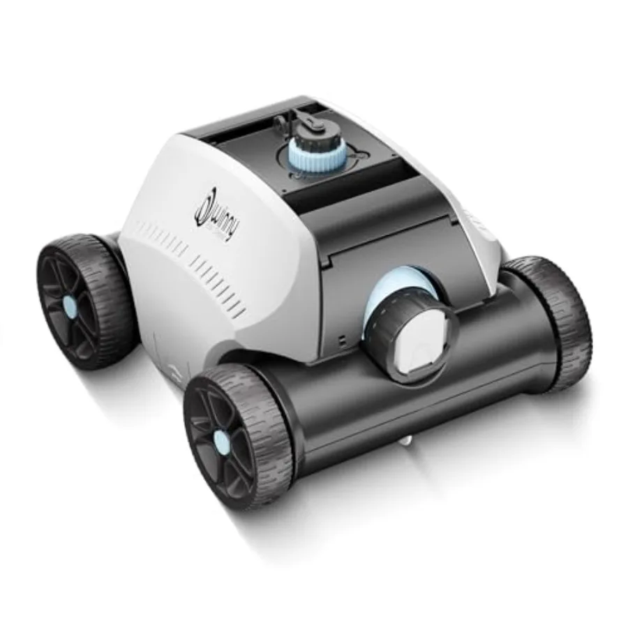 

Cordless Robotic Pool Vacuum for Above Ground Pools: Lightweight ABS Plastic, Navy Blue, 90-Min Runtime Dual Brushes