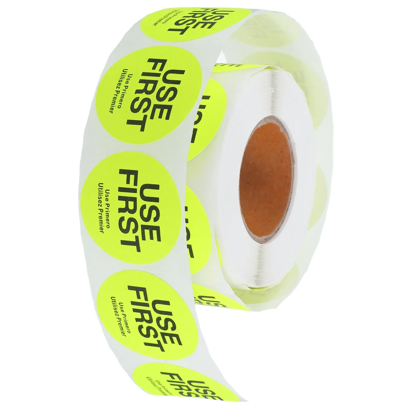 1 Rol Label Kontrol Inventaris Stiker Layanan Makanan Berperekat Tinggi Perlengkapan Restoran Pelat Tembaga Tag Pengalengan Hari Minggu