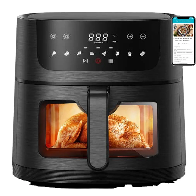 

2026 New Model Multi-functionalFactory New Design Smart Automatic Air Fryer 4L 6L for Home Cooking 5L7L 8L air Fryer Oven