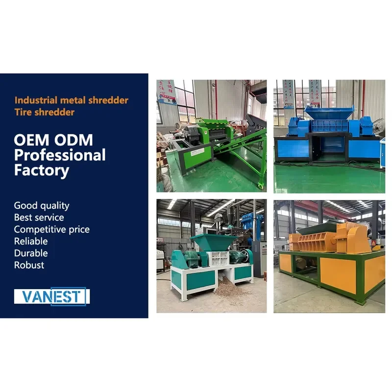Crusher VANEST Heavy Industrial Automatic Waste Tire Scrap Car Waste Tire Shredding Machine
