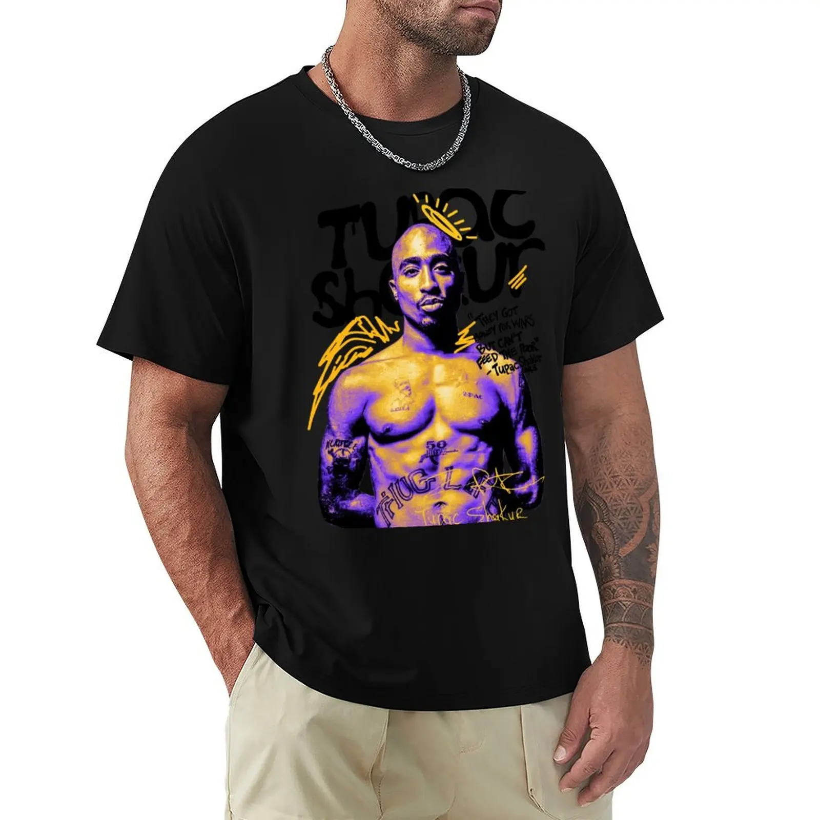2Pac Tupac Shakur modern streetwear style T-Shirt Sports Casual Breathable Tee Shirt