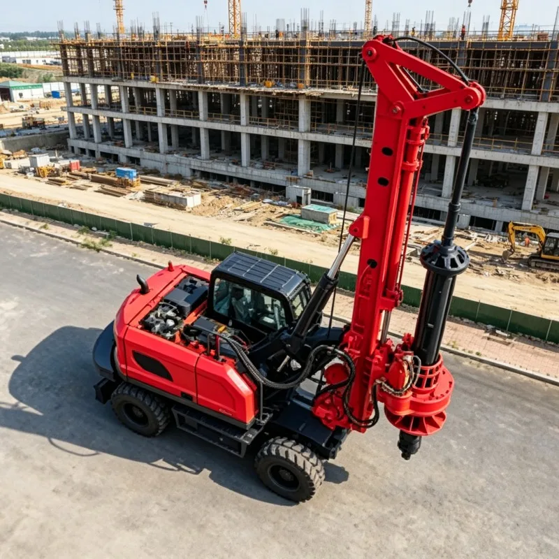 Customized Hydraulic Small Rotary Boring Machine High Torque Compact Transportable for Deep Hole Foundation Works Drilling