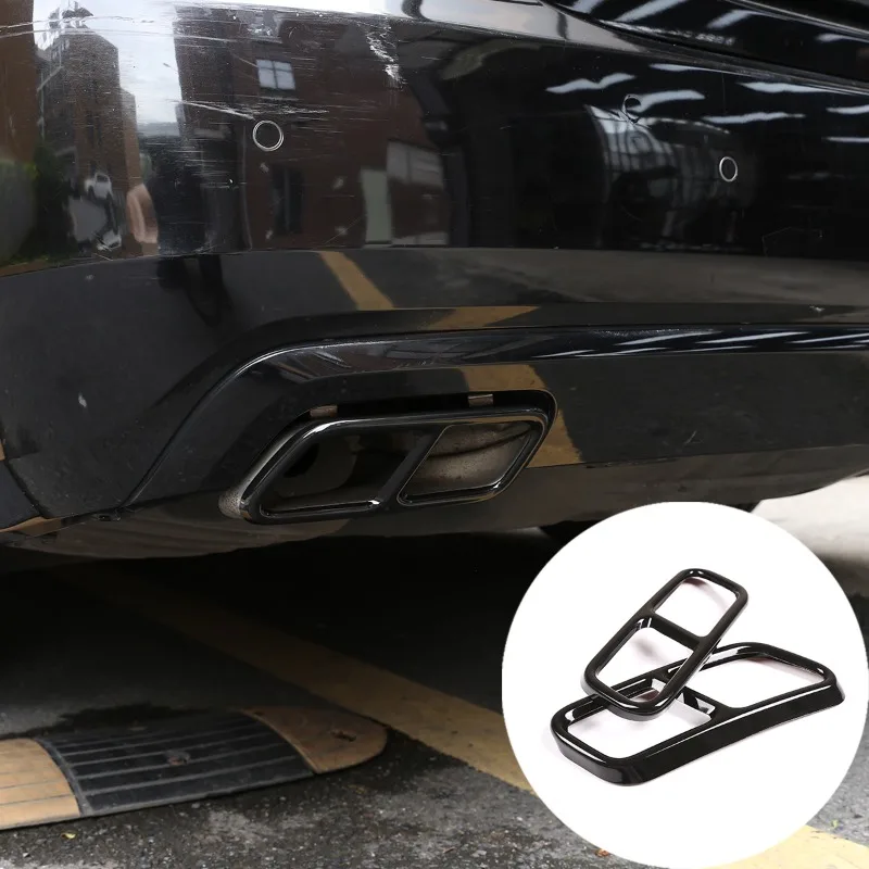 Glossy Black Exhaust pipe Car tailpipe For 2010-2017 Benz GL/S-Class R-Class Car Accessories Stainless Steel