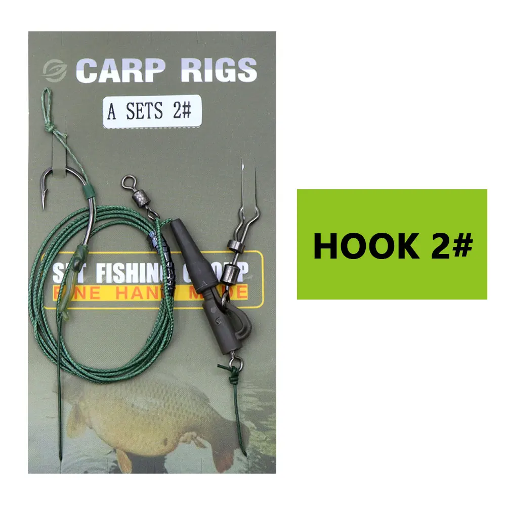 Fertig gebundene Karpfen-Haar-Rig-beschichtete Linie, Hubschrauber-Rigging zum Angeln, Karpfen-Methode, Feeder, Boilie-Angelzubehör, Tackle – Detail 7