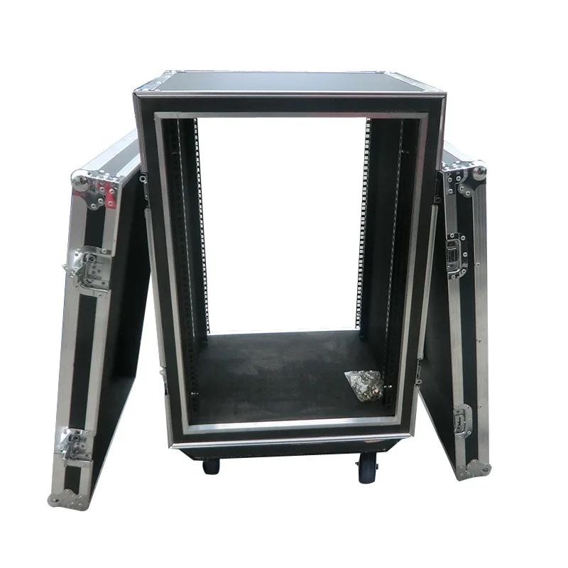 

16U double door shockproof air case cabinet two door power amplifier cabinet with mixer shockproof cabinet
