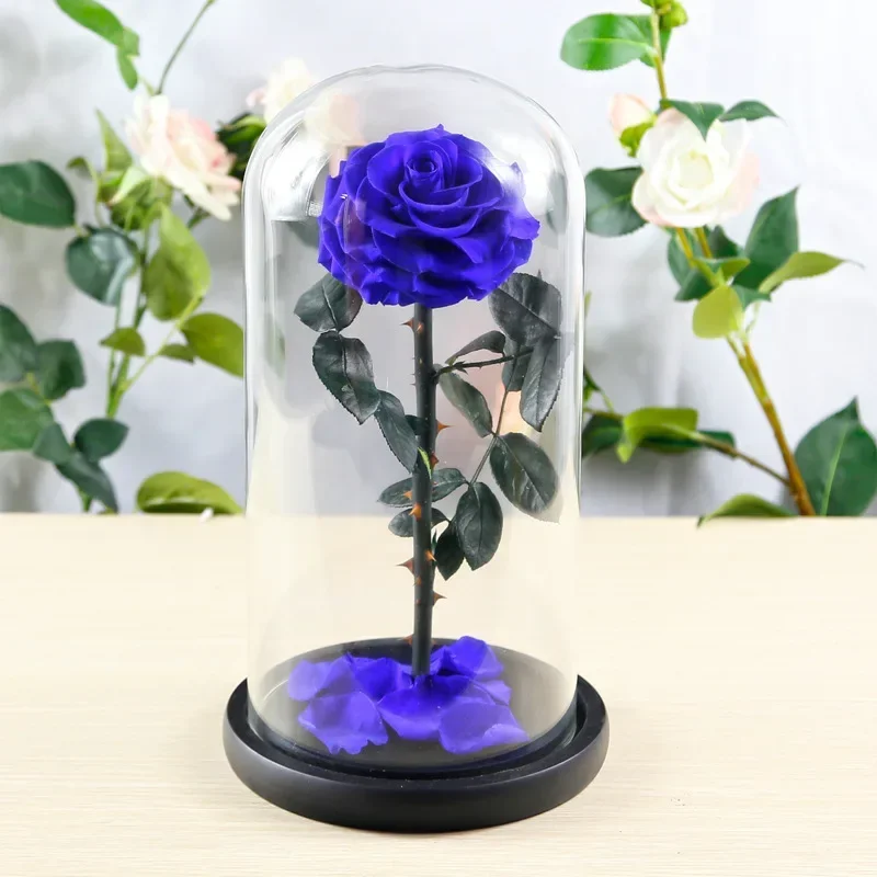 Forever Flowers Big Prince Glass Cover Gift Box 520 Festival Tanabata Valentine's Day Gift To Girlfriend Christmas Ornaments