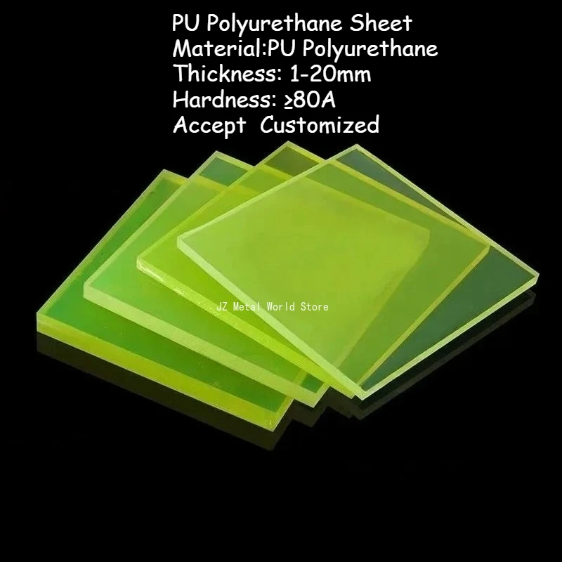 Thick 1/2/3/4/5/6/8/10/12/15/20mm High Elasticity PU Plate Polyurethane Sheet Beef Tendon Board CNC Tool Parts Accept Customized