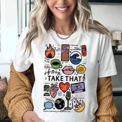 Take That This Life on Tour 2024 T-shirts Vintage Music Tour Women's Tees Take That Band Fan Gift Women Clothes Top Short Sleeve