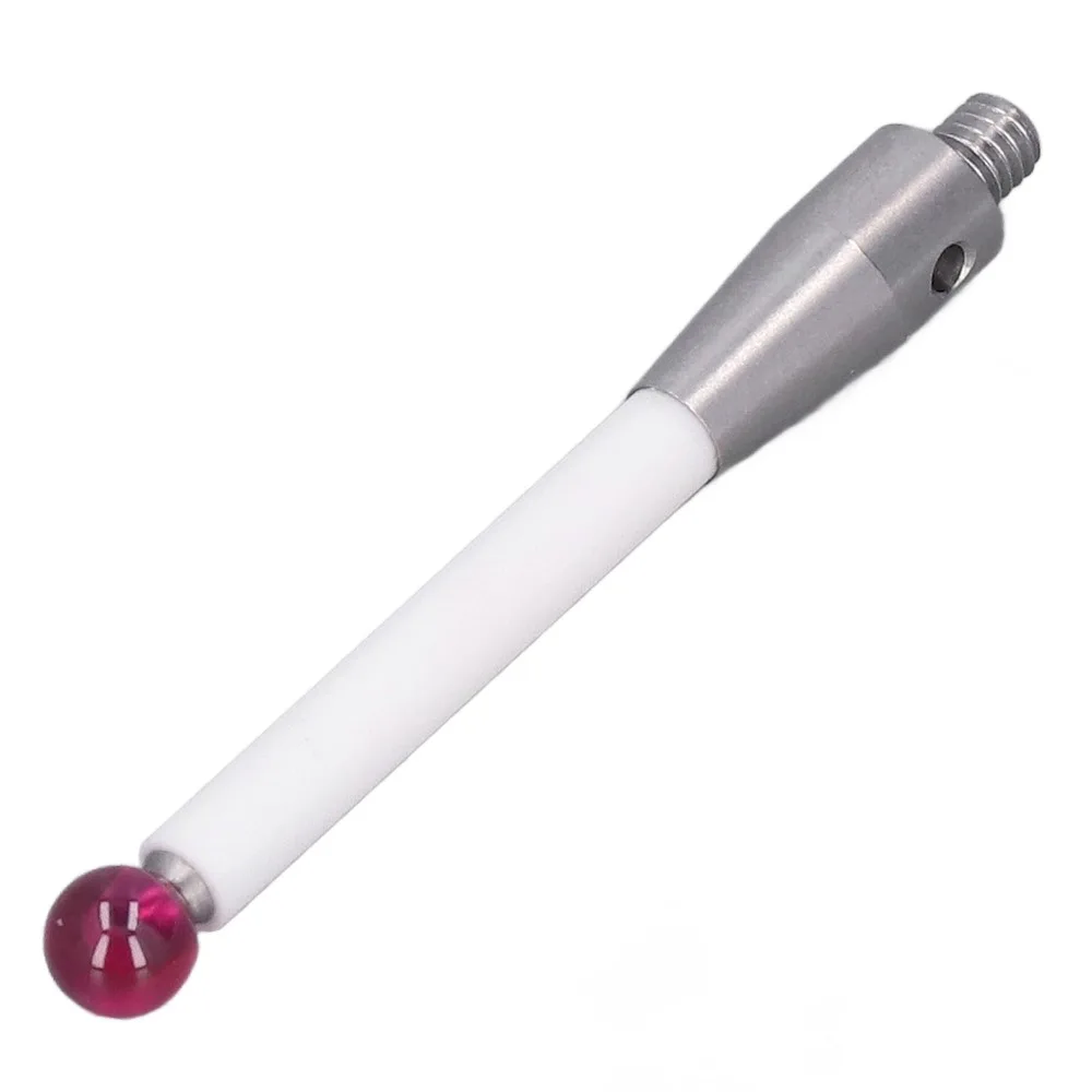 Stainless Steel CMM Probe Stylus 6mm Ball M4 Thread Touch Probe Stylus 50mm Length Ceramic Stem Ball Probe Stylus