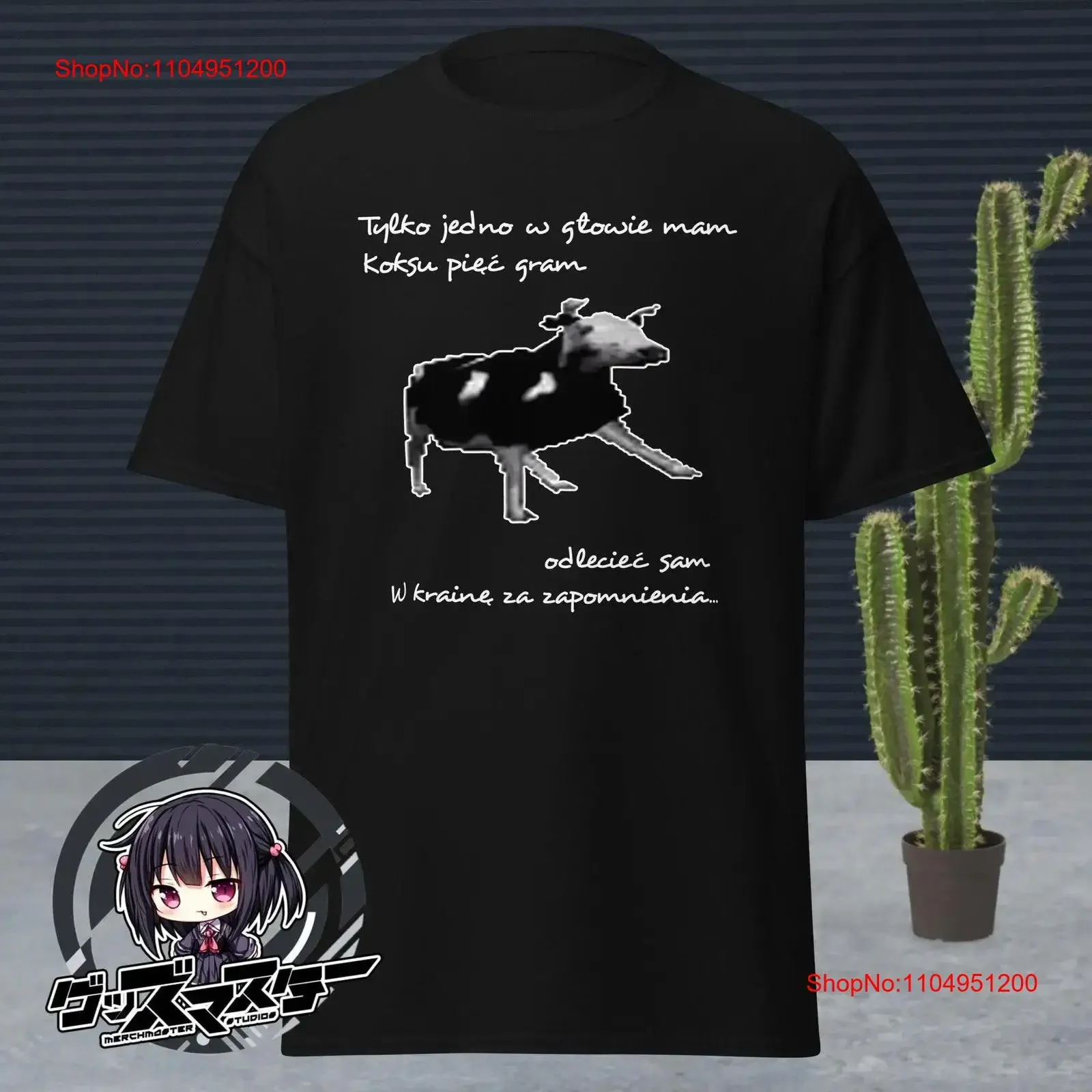 Camiseta de vaca polaca bailando, Meme Tylko jedno w gowie mam, ropa vintage lavada, moda cómoda, ropa de calle estirada