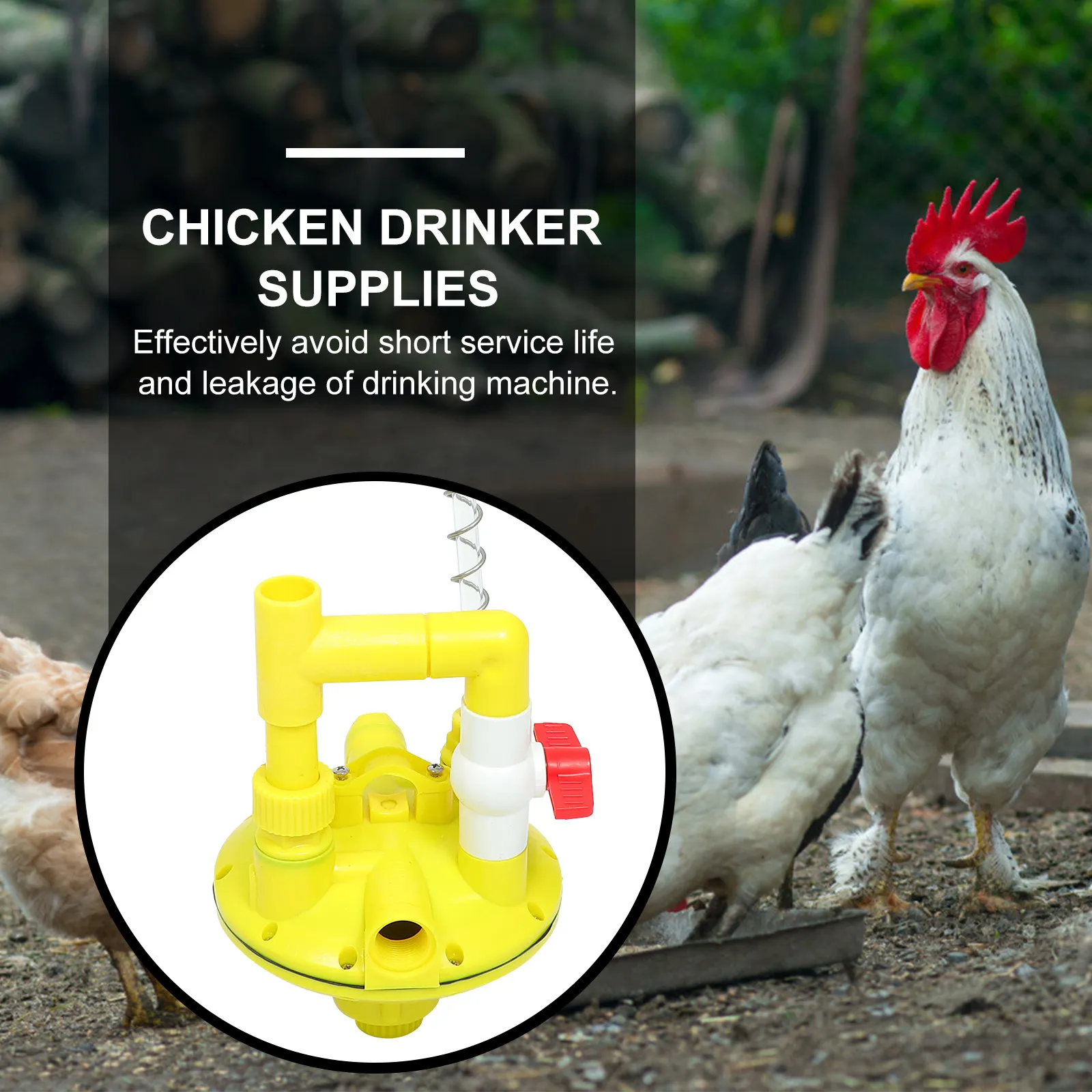 1pc Chicken Drinker Pressure Regulator Lightweight Durable Water Line Valve For Poultry Farming Chicken Breeding Water Line